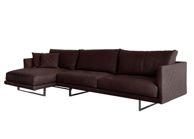 Sofa da Italia Eliot, nâu đỏ, 274x200x87