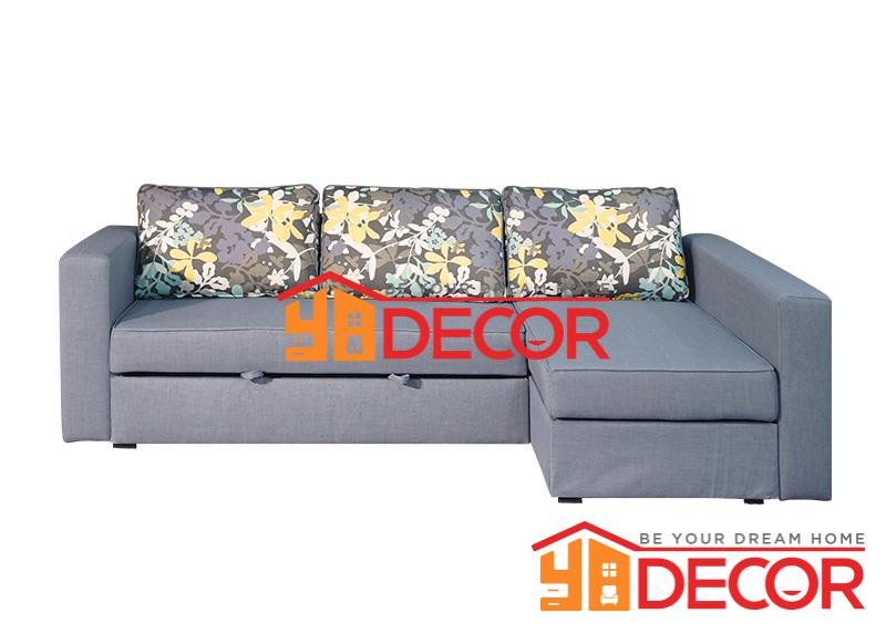 Sofa giường - góc, xanh xám