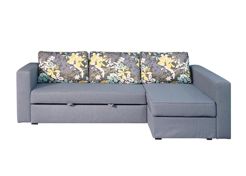 Sofa giường - góc, xanh xám