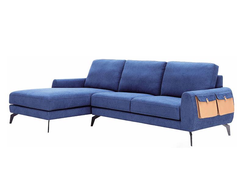 Sofa vải Marcus, xanh dương, 254x152x89