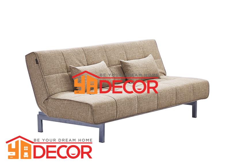 Sofa giường, ghi xám, 190x120x86