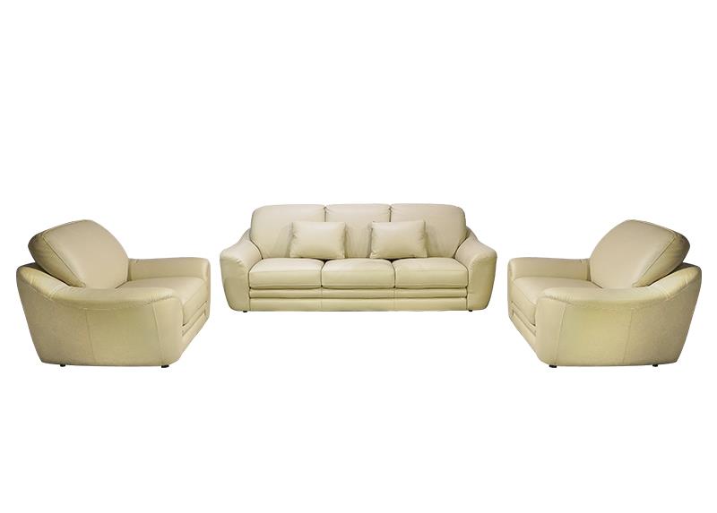 Sofa da Italia Betulla 3+1+1, màu kaki hiện đại