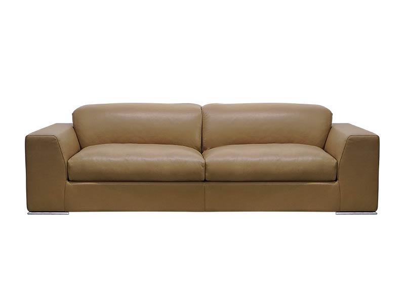 Sofa da Italia Zoe 3 chỗ, nâu đỏ