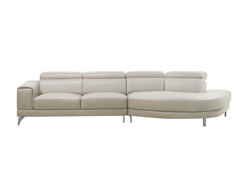 Sofa da Malaysia Annie, màu vani, 344x140x94