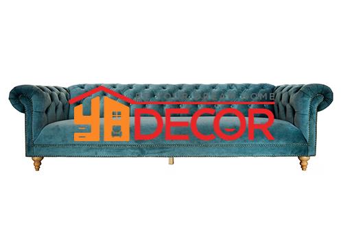 Sofa Blue 3 chỗ màu xanh, 271x90x75