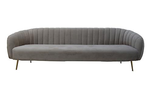 Sofa Bolero vải xám, 220x70x68