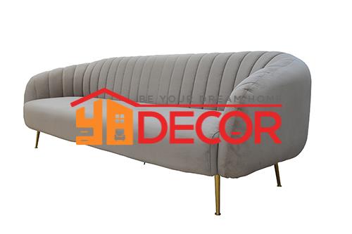 Sofa Bolero vải xám, 220x70x68