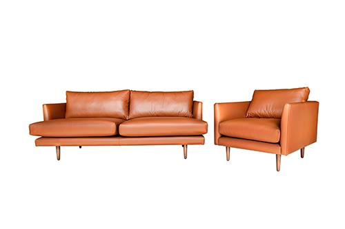 Sofa Pop 2,5 chỗ + 1 armchair da Cognac