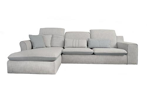 Sofa Cico góc phải vải xám xánh