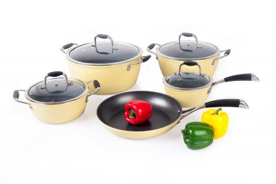 Bộ nồi chảo chống dính Ceramic Fusion Goldsun ROMA CHEF AH08-4 dùng cho bếp từ