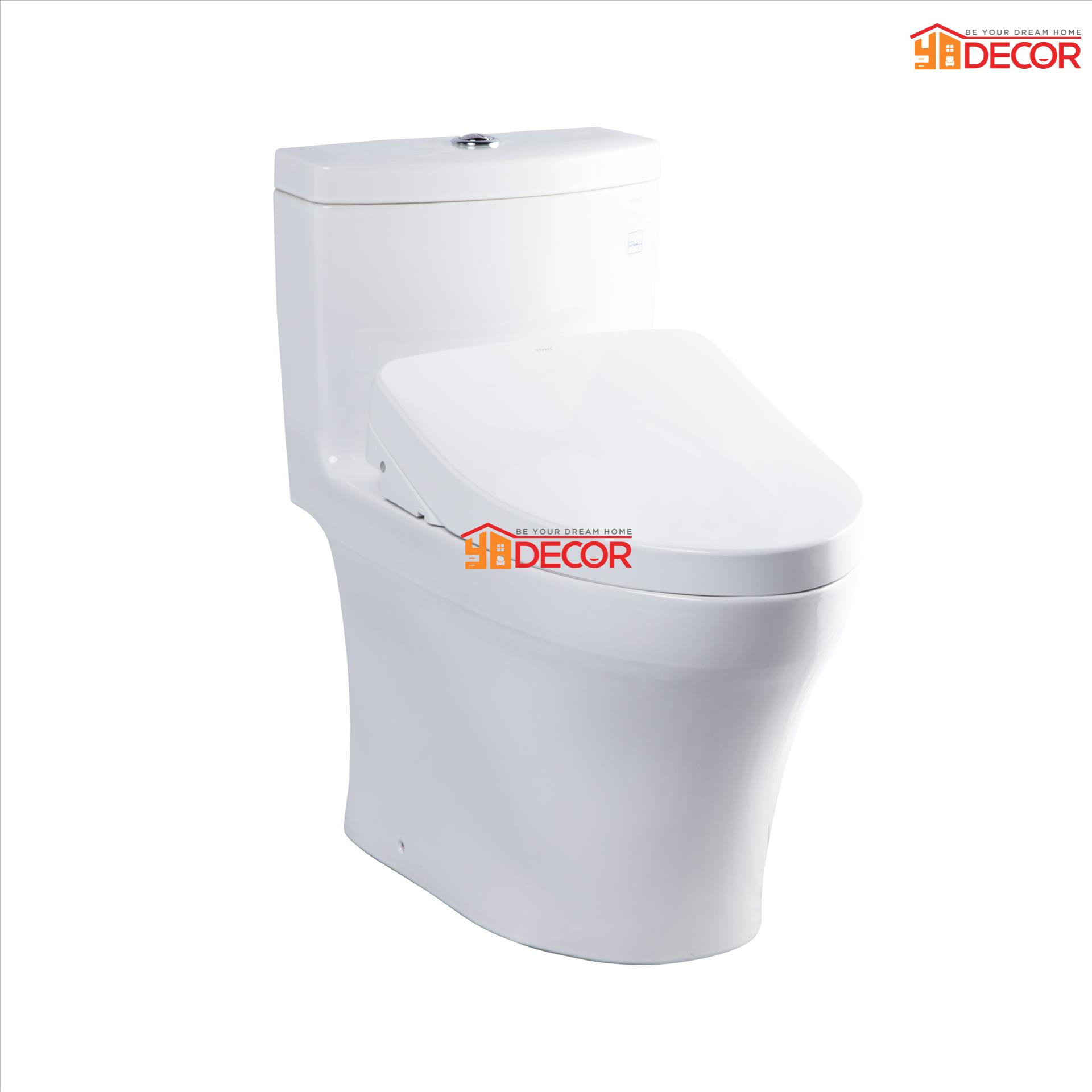 Bồn cầu một khối MS889CDW12 kèm nắp rửa điện tử Washlet TCF4911EZ