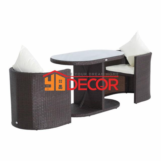 Bộ bàn ghế ban công nhựa mây s10095