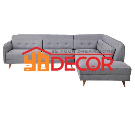 Sofa DESOTO góc L, xám nhạt