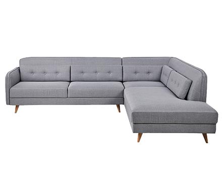 Sofa DESOTO góc L, xám nhạt