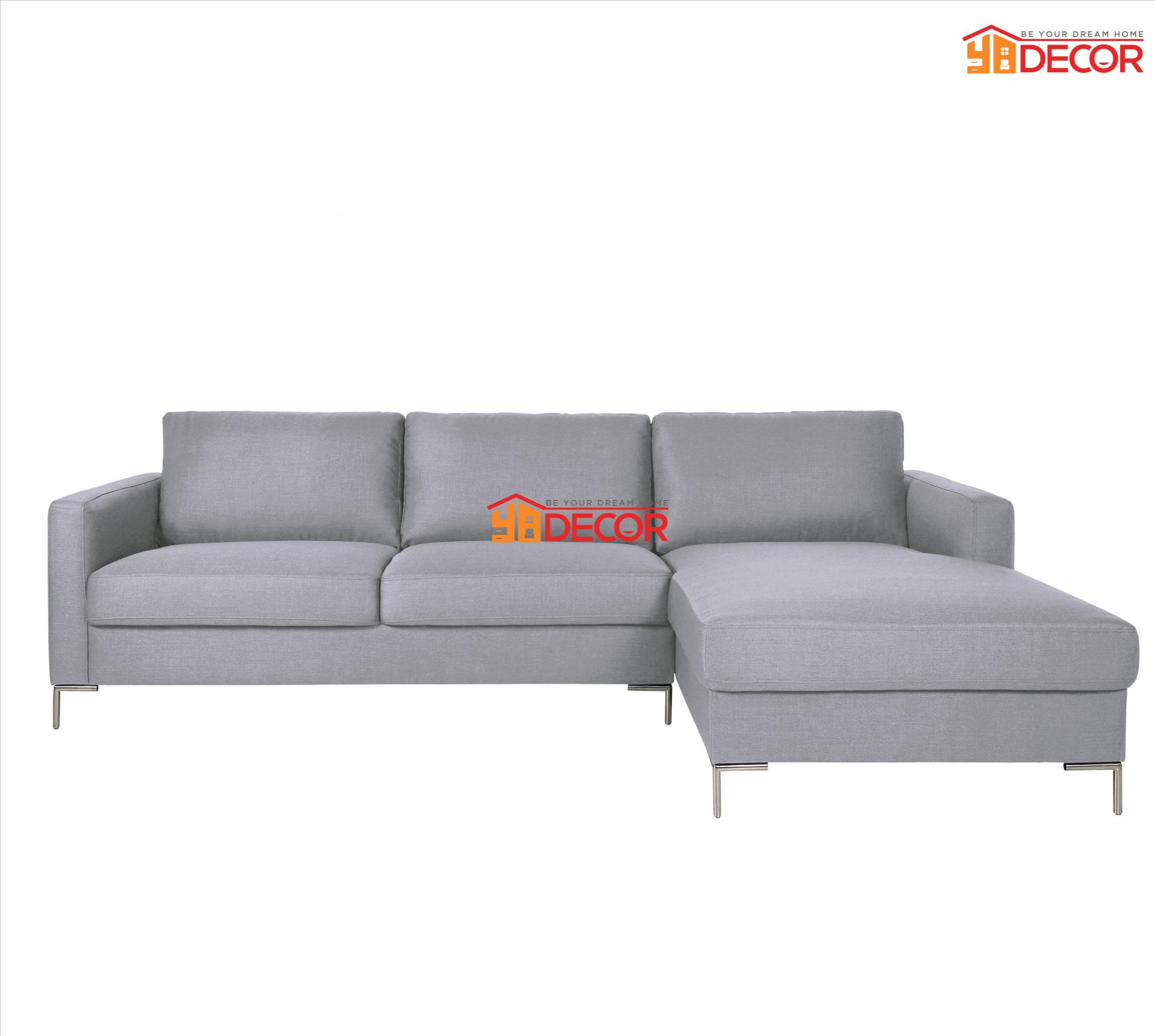 Sofa AVIO góc L, xám nhạt