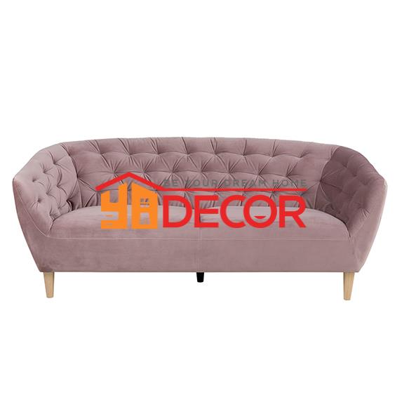 Sofa RIA 3 chỗ, hồng đất