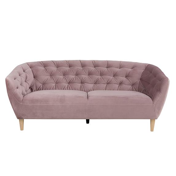 Sofa RIA 3 chỗ, hồng đất