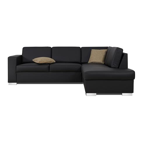 Sofa CONSTRUCT góc L, da đen