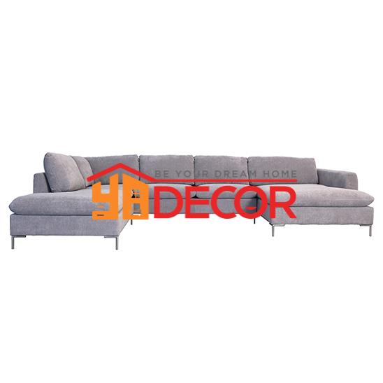 Sofa TALIDA chữ U, xám nhạt