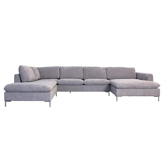 Sofa TALIDA chữ U, xám nhạt