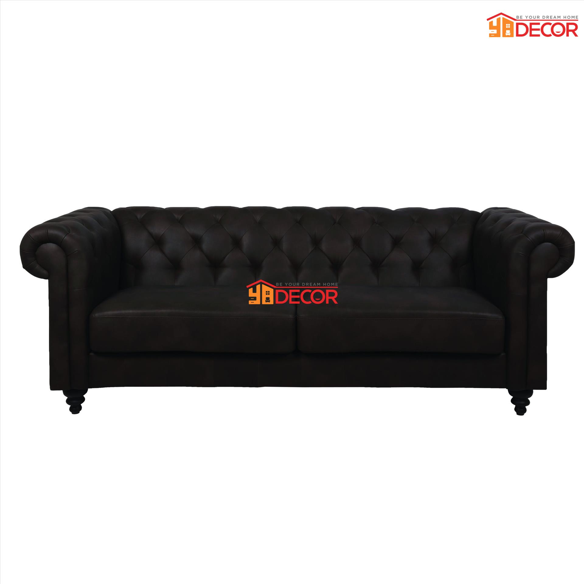 Sofa CHARLIETOWN 3 chỗ, nâu đậm