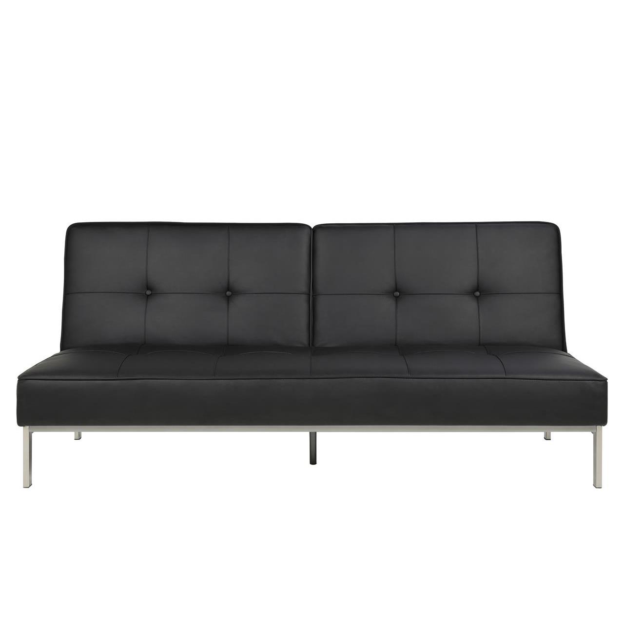 Sofa giường PERUGIA, da đen