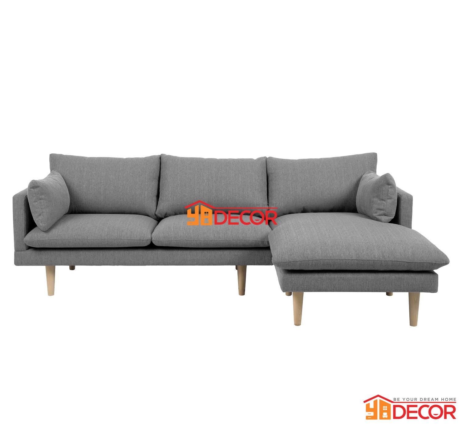 Sofa SUNDERLAND 2 chỗ góc L, xám nhạt