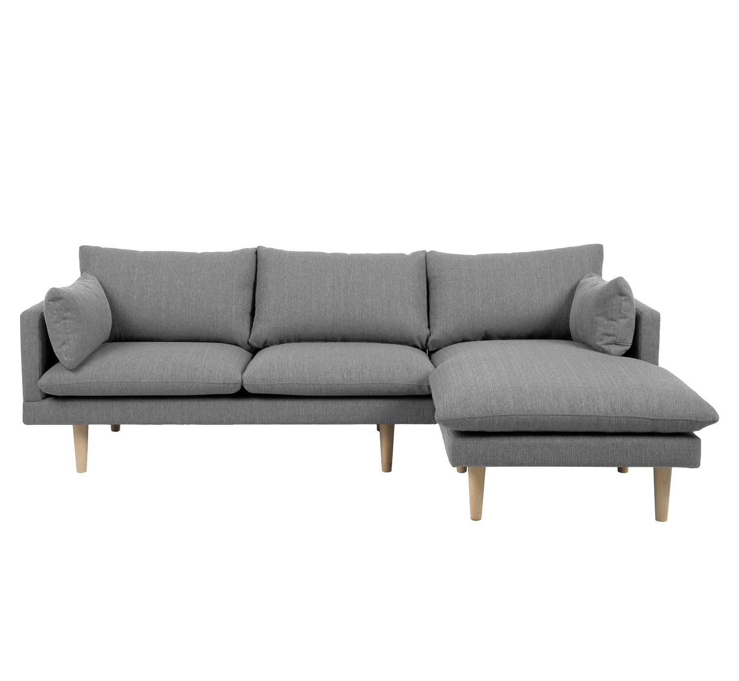 Sofa SUNDERLAND 2 chỗ góc L, xám nhạt