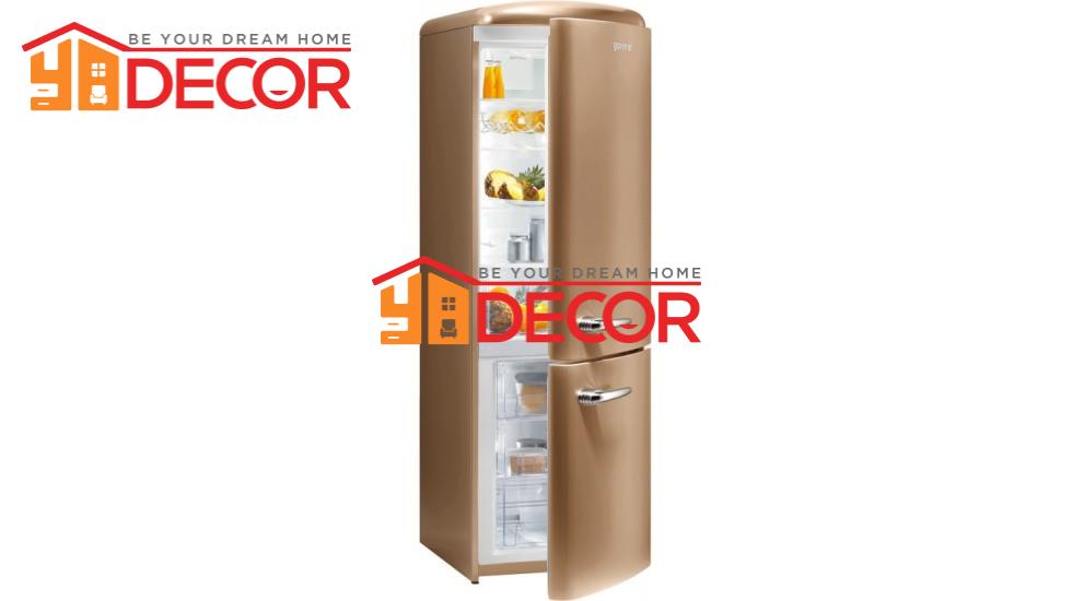 Tủ lạnh Gorenje Retro NRK60328OCO, màu café ánh kim, 328L  