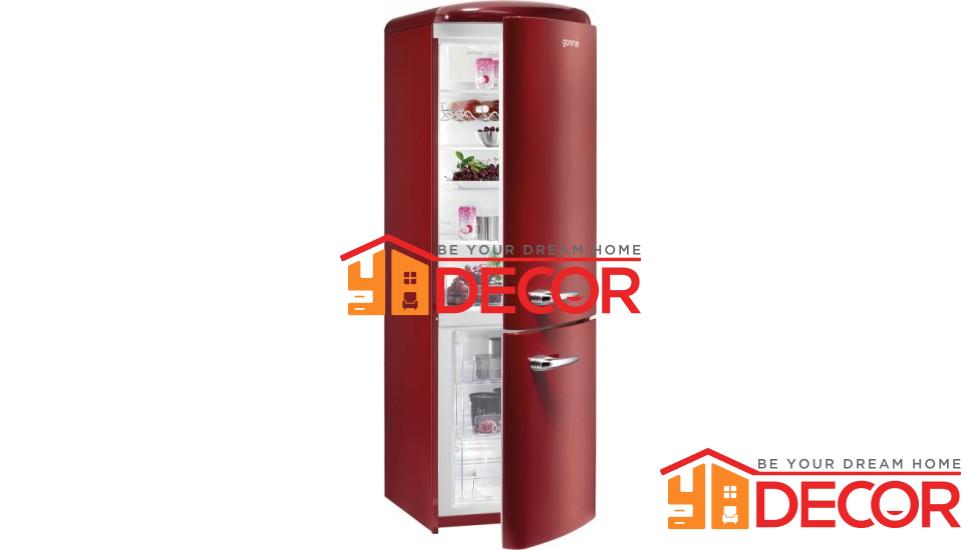 Tủ lạnh Gorenje Retro NRK60328OR, màu đỏ bordeur, 328L